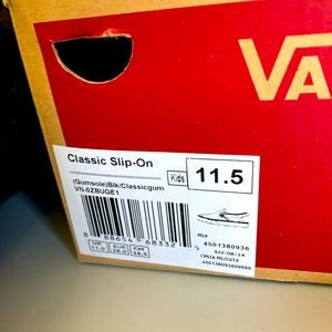 VANS CLASSIC SLIP ON SIZE 11.5 KID'S
